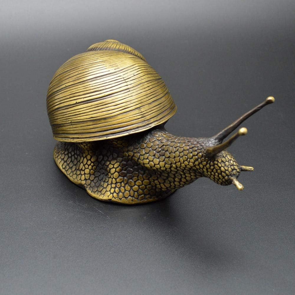 Figurin Statues for Home Decor Decorated Copper Carved Snail Statue