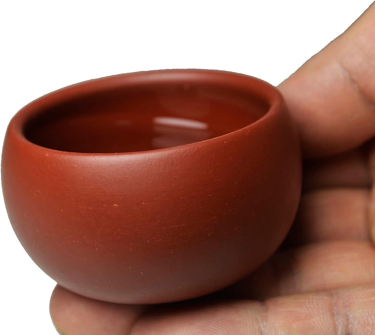 YXHUPOT Teacup 2pcs Chinese Yixing Clay Genuine Red Dahongpao Zini Zisha Gongfu Tea Cups 50ml (Red)