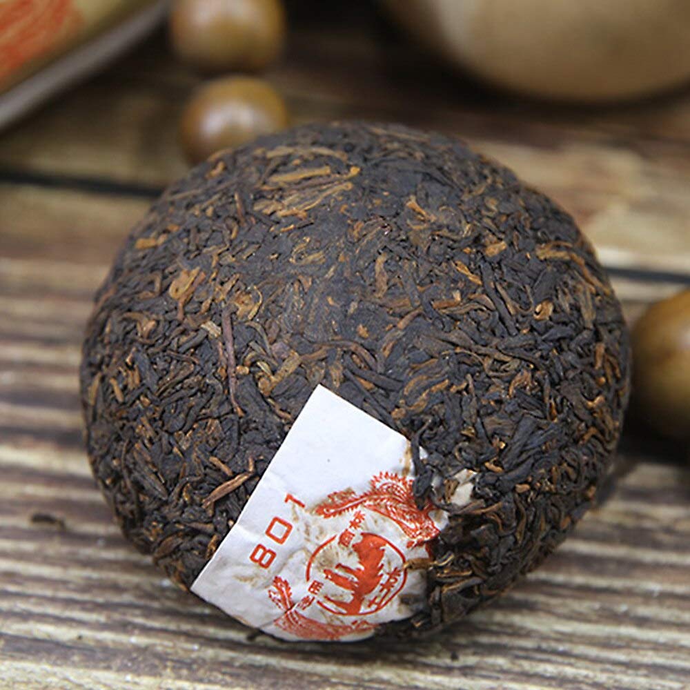 FullChea - 2010 Tulin 801 Shu Puerh Tea Tuocha - Pu Erh Tea Loose Leaf - Ripe Pu-erh Aged Black Tea - Detox Cleanse (3.52oz/ 100g)