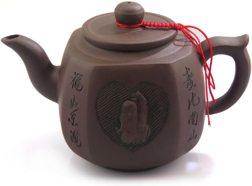 500ml Chinese Yixing god of longevity Handmade Purple clay Pottery Zisha Teapot