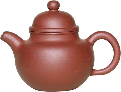 SILINE Zisha Tea Pot 10 Oz,Chinese Genuine Yixing Clay HandmadeTeapot with Filter,Infuser Kung Fu Loose Leaf Tea Maker Set (Duoqiu,Dicaoqing Clay)