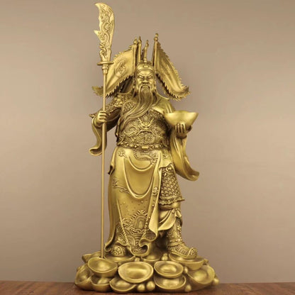 ZHONNA Guan Gong The God of Wealth Bronze Statue of Guan Yu The Chinese god of war attracts Wealth and feng Shui Gifts