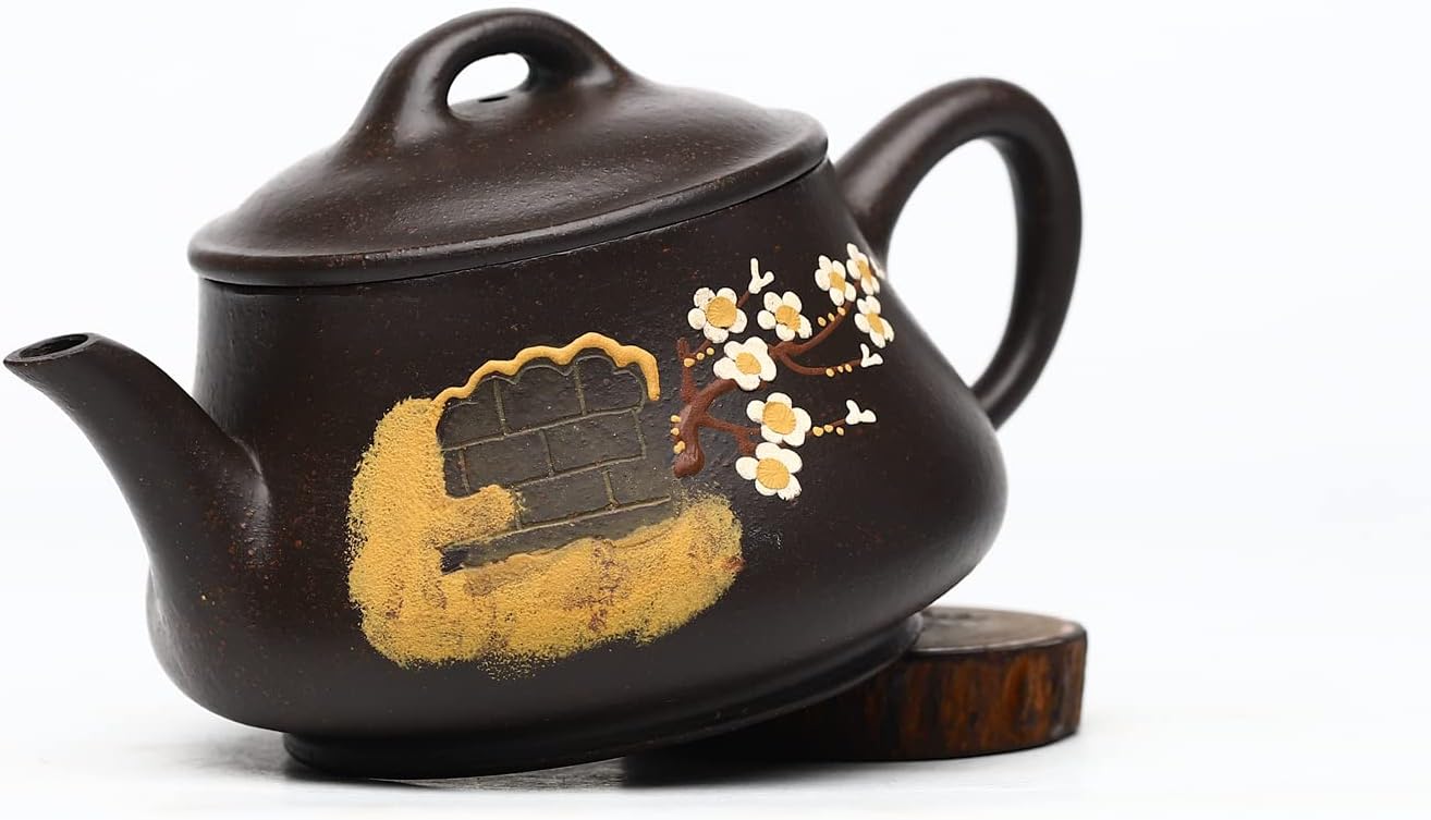 SILINE Zisha Tea Pot,Chinese Genuine Yixing Clay Handmade Teapot 6.9 Oz/205cc,Brew Kung Fu Loose Leaf Tea Maker