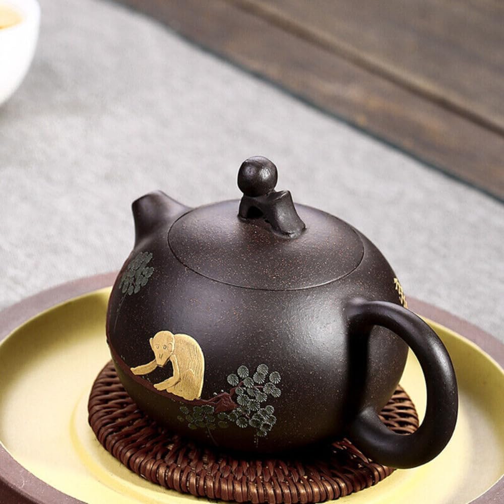 Yixing Zisha Tea Pot Marked Xishi Pot Monkey Statue Chinese Kungfu Tea Pot