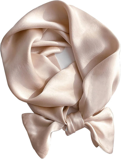 RAN Winter Warm Scarfs Champagne Long Neck Scarf, Lightweight Scarves Fashion Women Polyester Wrap Scarf, for Spring and Autumn