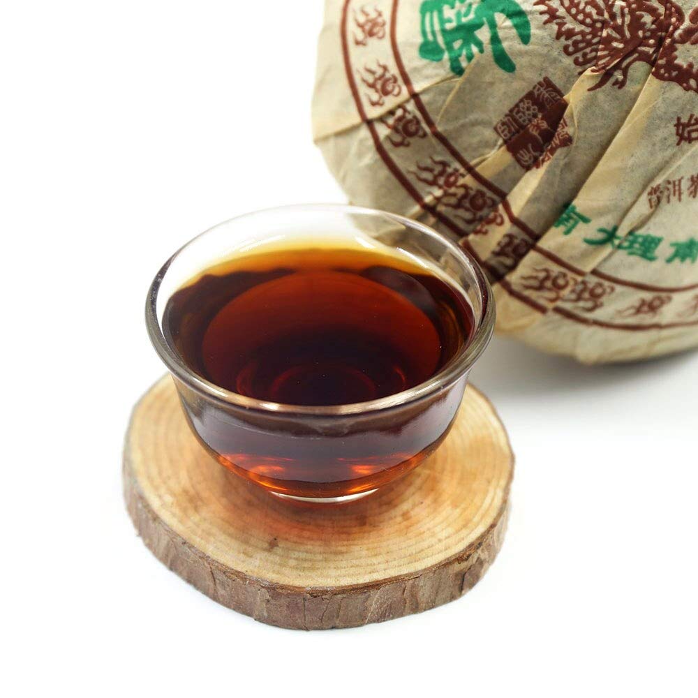 FullChea - Health Chinese Tea Shu Puerh Tuo Cha - Tulin Phoenix 2009 Ripe Pu-erh Aged Black Tea - Pu Erh Tea Loose Leaf - Pu Erh Mushroom Tuocha - Aids Digestion - 8.8 oz / 250g