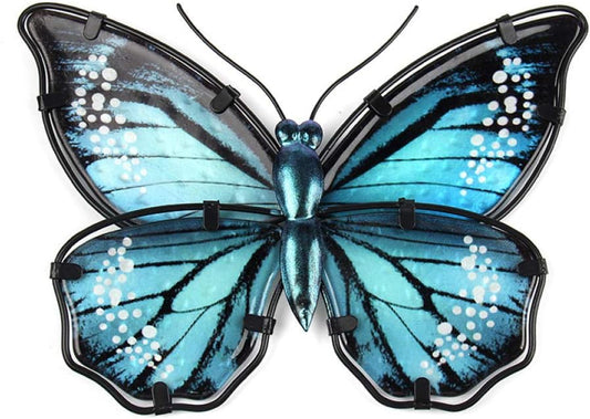 Sculptures Statues for Home Decor Blue Metal Butterfly Wall Decoration for Home and Garden Decoration Miniaturas Animal Outdoor Statues and Sculptures for Yard