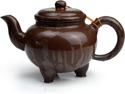 Yxhupot Teapot Chinese Gongfu Tea 20oz/600ml Zisha Clay Classical Tripod Pot Zini for Loose Tea