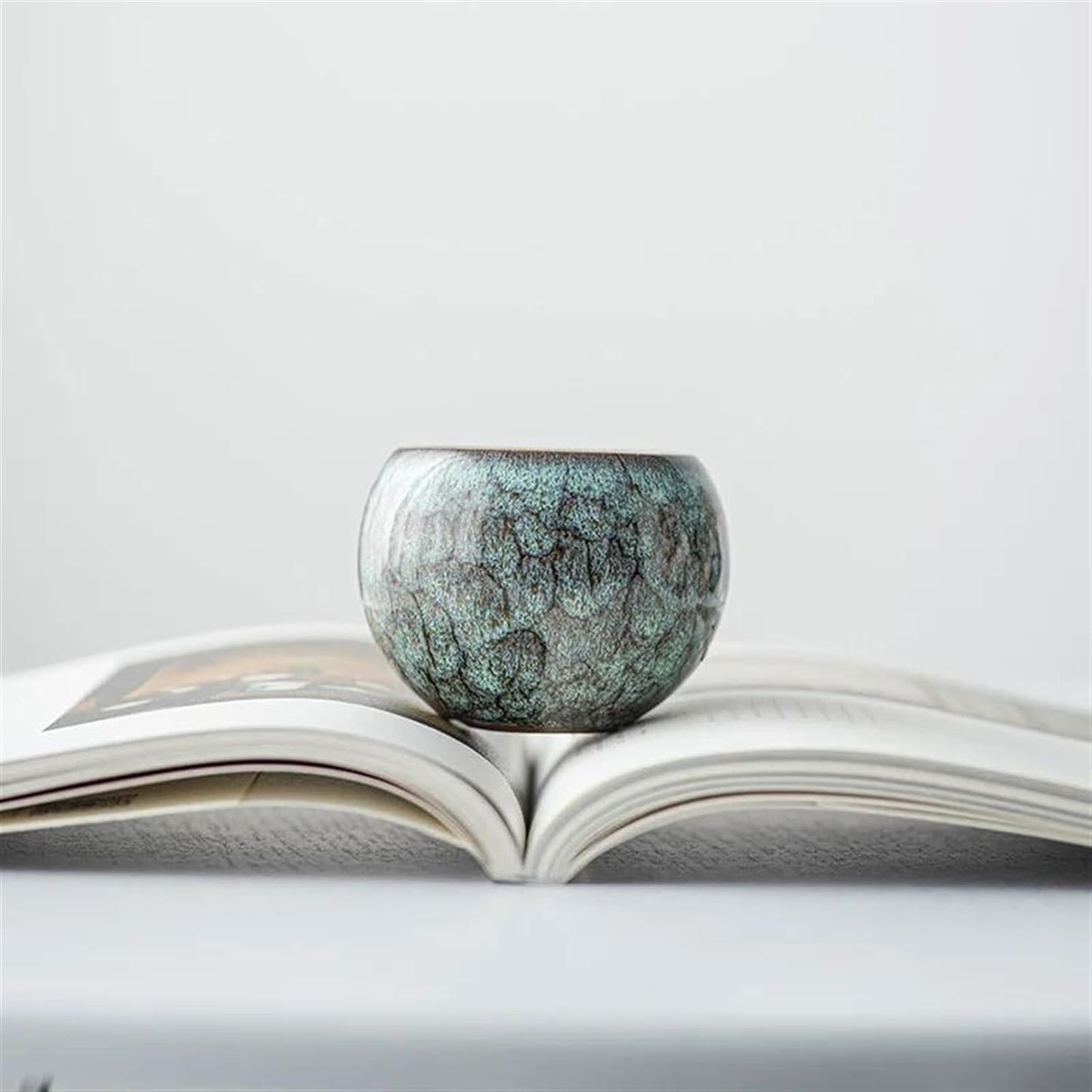 Afternoon Tea Set Kiln Transformation Tea Cup Set Ceramic Tea Cup Kung Fu Tea Set Five Elements Cups Tianmu Jianzhan Teacup Master Cup Gift Box Tea Set for Adults