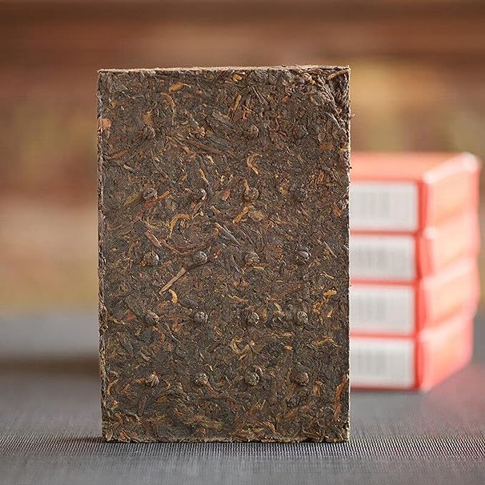 CHINATEA Brand Zunxiang 7581 Pu-erh Tea Brick Zhongcha Aged Ripe Puer Brick 250g