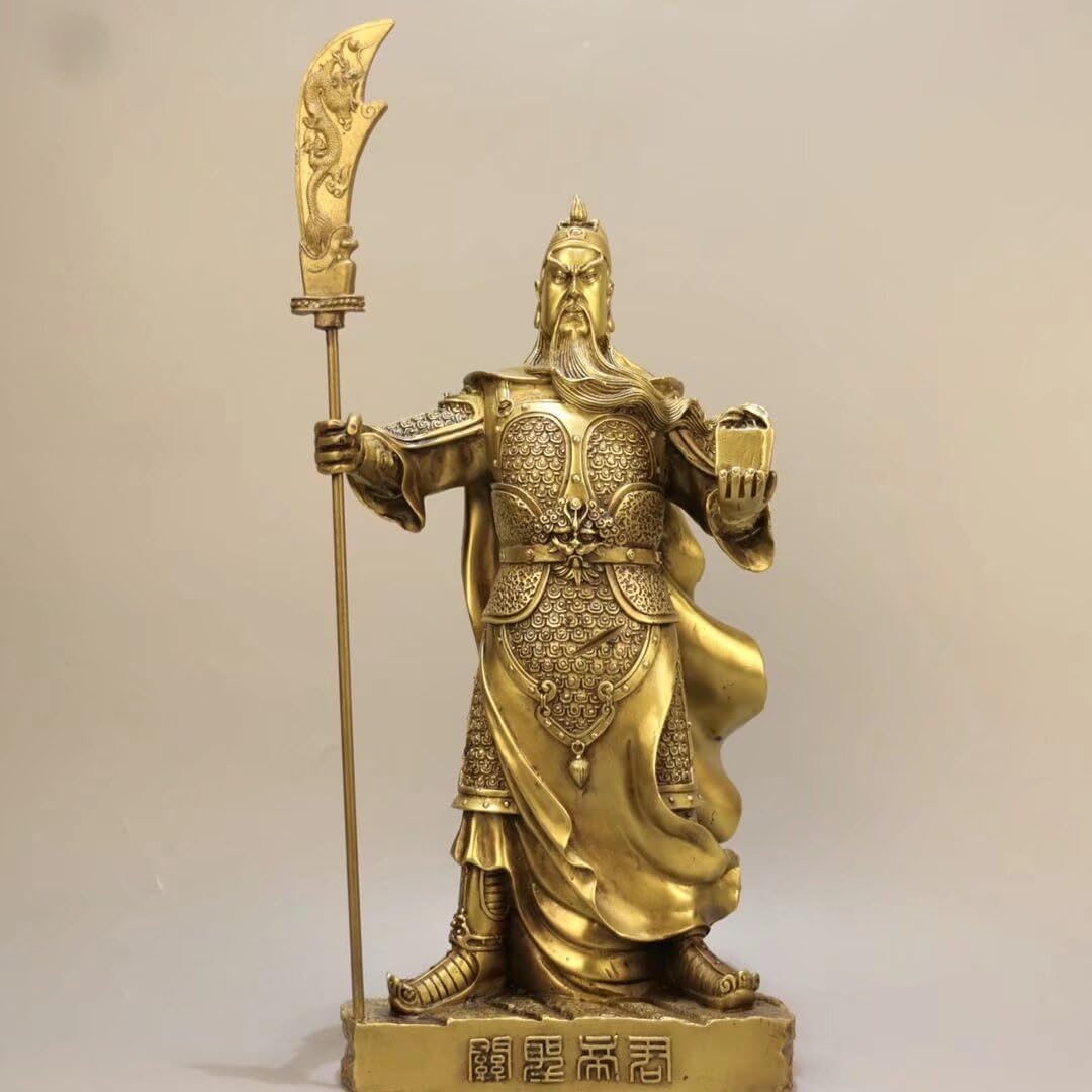 ZHONNA Guan Gong The God of Wealth Bronze Statue of Guan Yu The Chinese god of war attracts Wealth and feng Shui Gifts