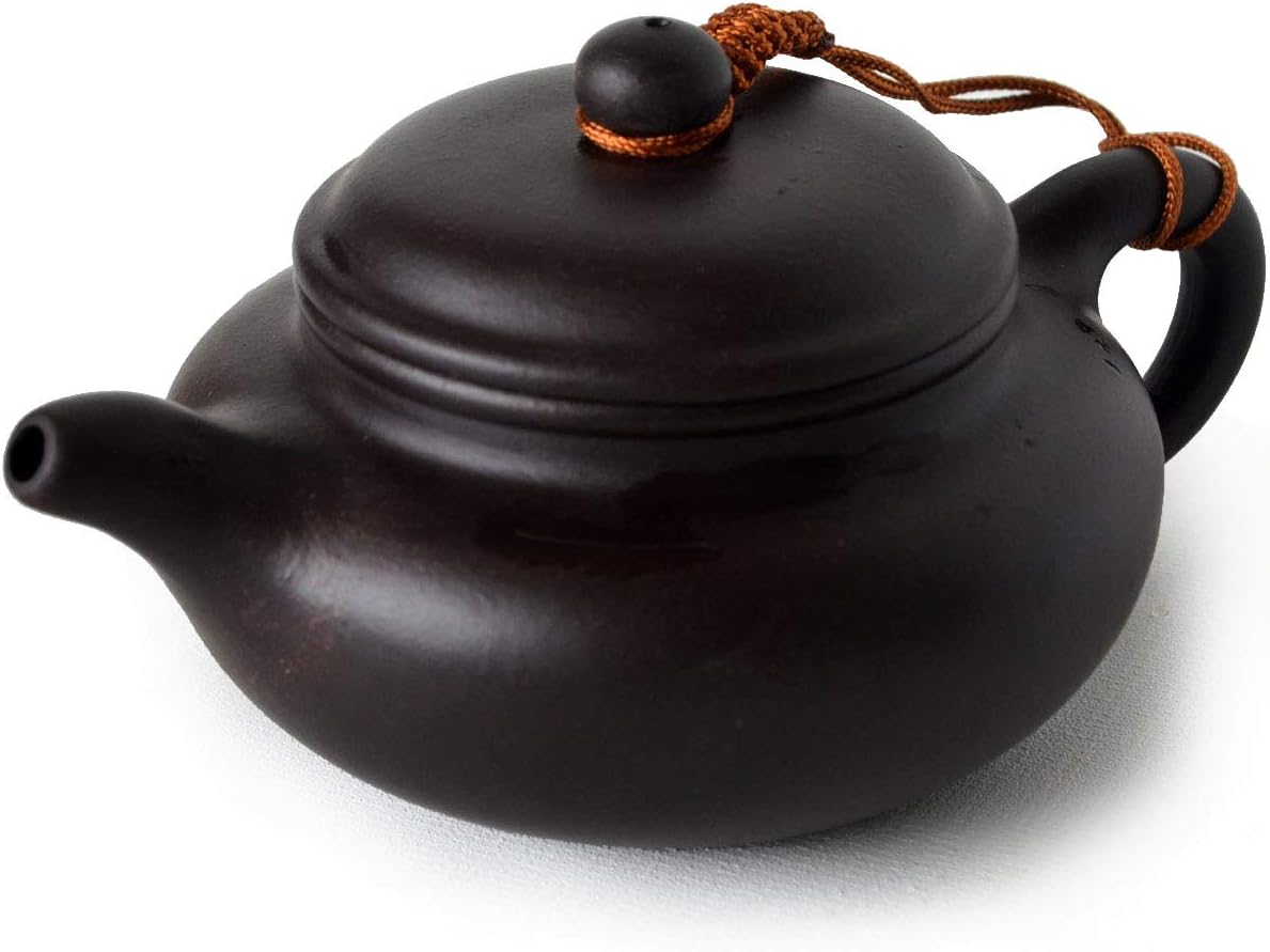 Yxhupot Teapot 8.6oz Chinese Yixing Genuine Black Clay Zisha Classics Pot Infusers Tea