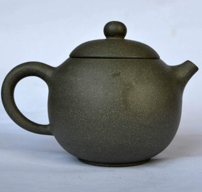 Teapot Xishi 6oz Chinese Yixing Zisha Tea Pots Green Clay Handmade Carved