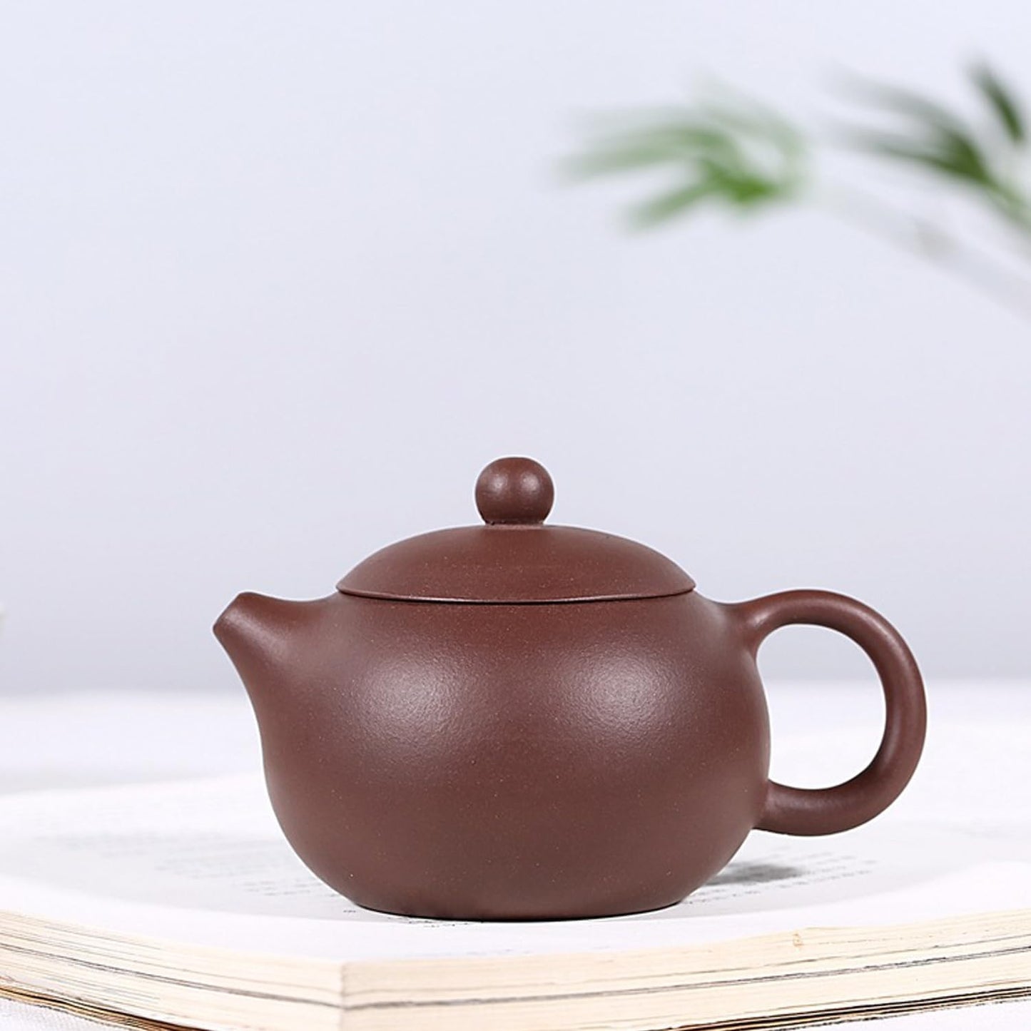 EEYZD Fine Handmade Zisha Teapot,Hand Painted White Plum Blossom Xishi Pot,Chinese Yixing Kungfu Ceramic Mini Teapot,7 teapot