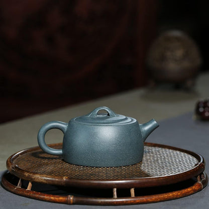 Zisha Teapot 200ml Chinese Yixing Clay Jinglan Tea Pot Green Mud Brewing Kettle