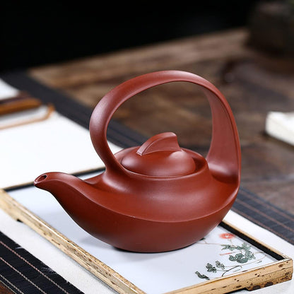 Purple Sand Teapot 16oz Chinese Yixing Clay Handmade Tea Pot Ceramics Zisha Red Mud Kungfu Tea Set