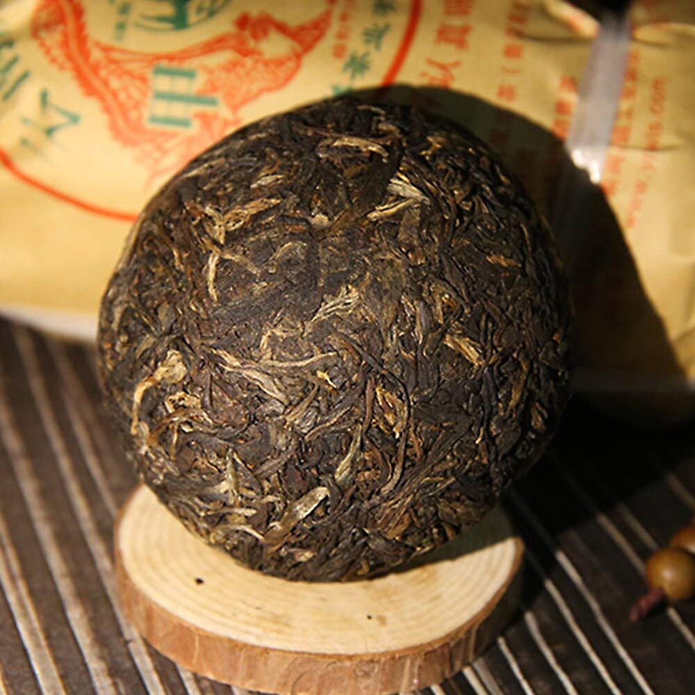 FullChea - 2010 Tulin Raw Puerh Tuocha - Pu Erh Tea Loose Leaf - Sheng Puerh From Yunnan - Aid Digestion (10.58oz/ 300g)