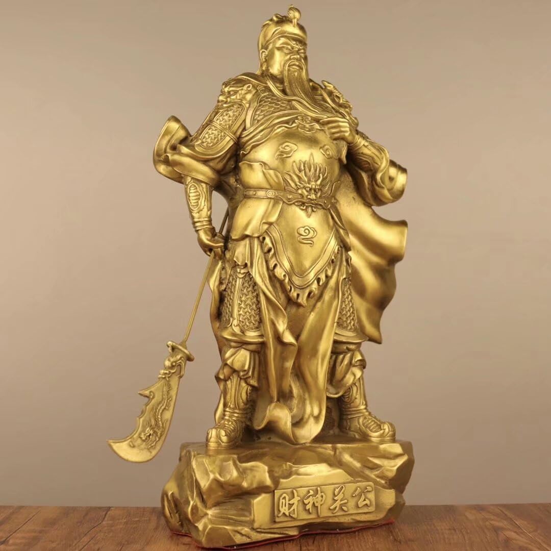 ZHONNA Guan Gong The God of Wealth Bronze Statue of Guan Yu The Chinese god of war attracts Wealth and feng Shui Gifts