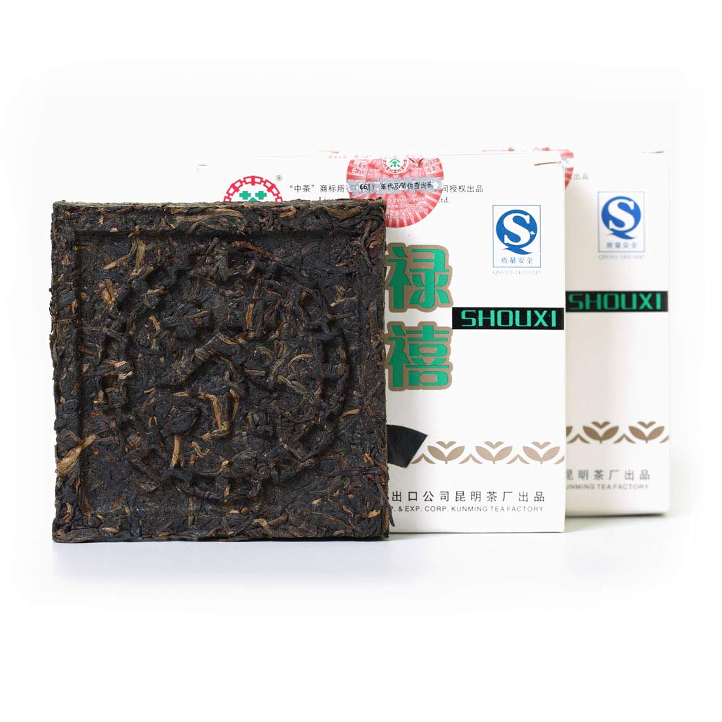 Puerh Tea Cake 2007 Year Raw Sheng 100g / 3.5oz CNNP Zhong Cha Fulushouxi - Yunnan Pu-erh Pu erh Puer Pu'er Chinese Tea Square Pu'er Tea Brick