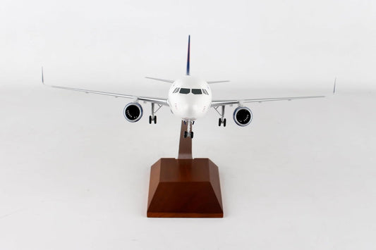 Daron Skymarks Worldwide Trading Delta A321 1/100 Wood Stand & Gear Airplane Model