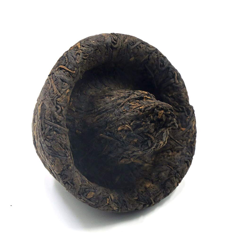 FullChea - Health Chinese Tea Shu Puerh Tuo Cha - Tulin Phoenix 2009 Ripe Pu-erh Aged Black Tea - Pu Erh Tea Loose Leaf - Pu Erh Mushroom Tuocha - Aids Digestion - 8.8 oz / 250g
