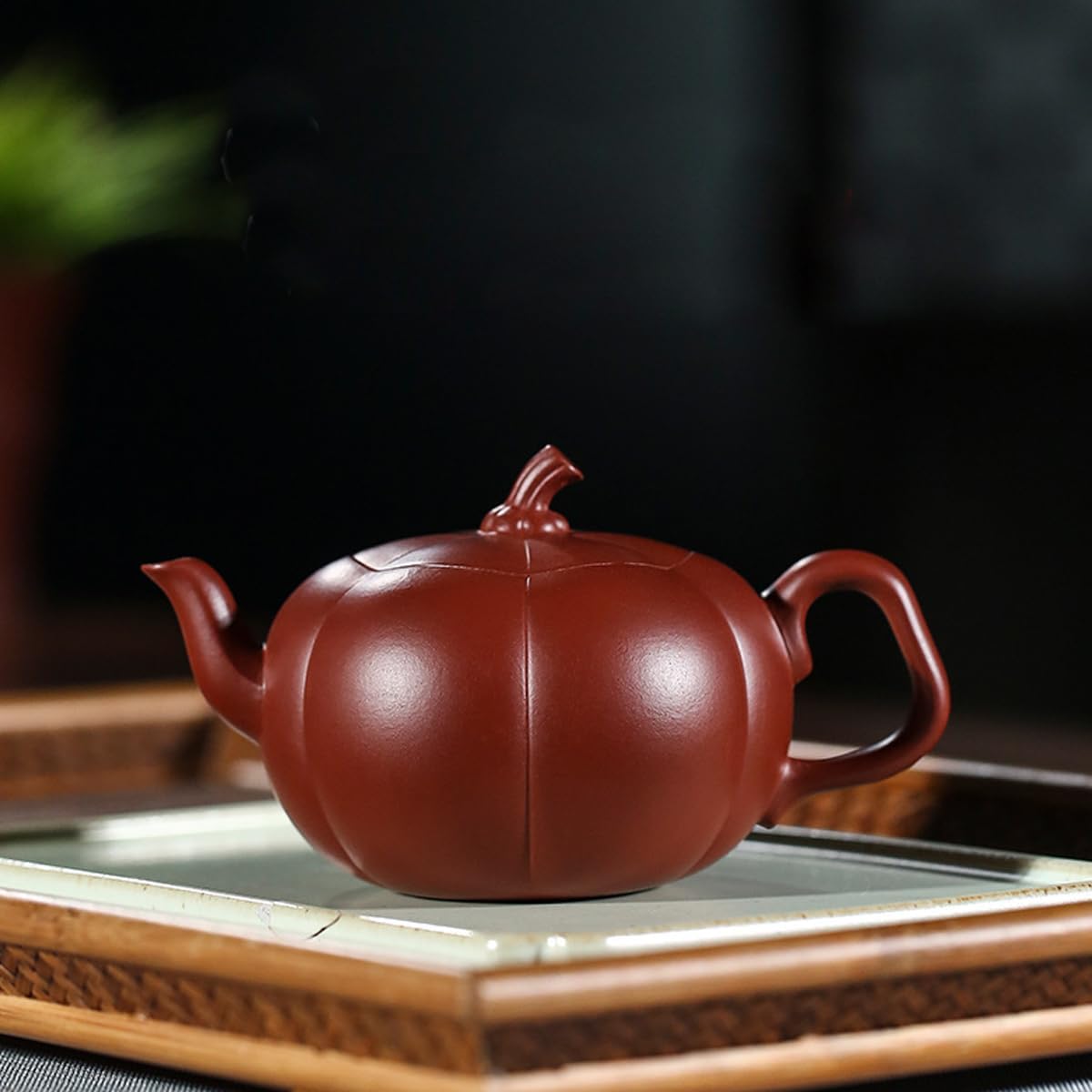 EEYZD Fine Handmade Zisha Teapot,Hand Painted White Plum Blossom Xishi Pot,Chinese Yixing Kungfu Ceramic Mini Teapot,7 teapot