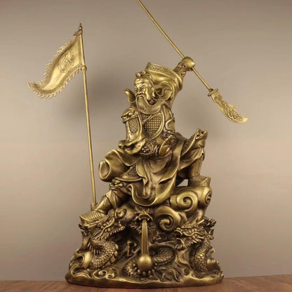 ZHONNA Guan Gong The God of Wealth Bronze Statue of Guan Yu The Chinese god of war attracts Wealth and feng Shui Gifts