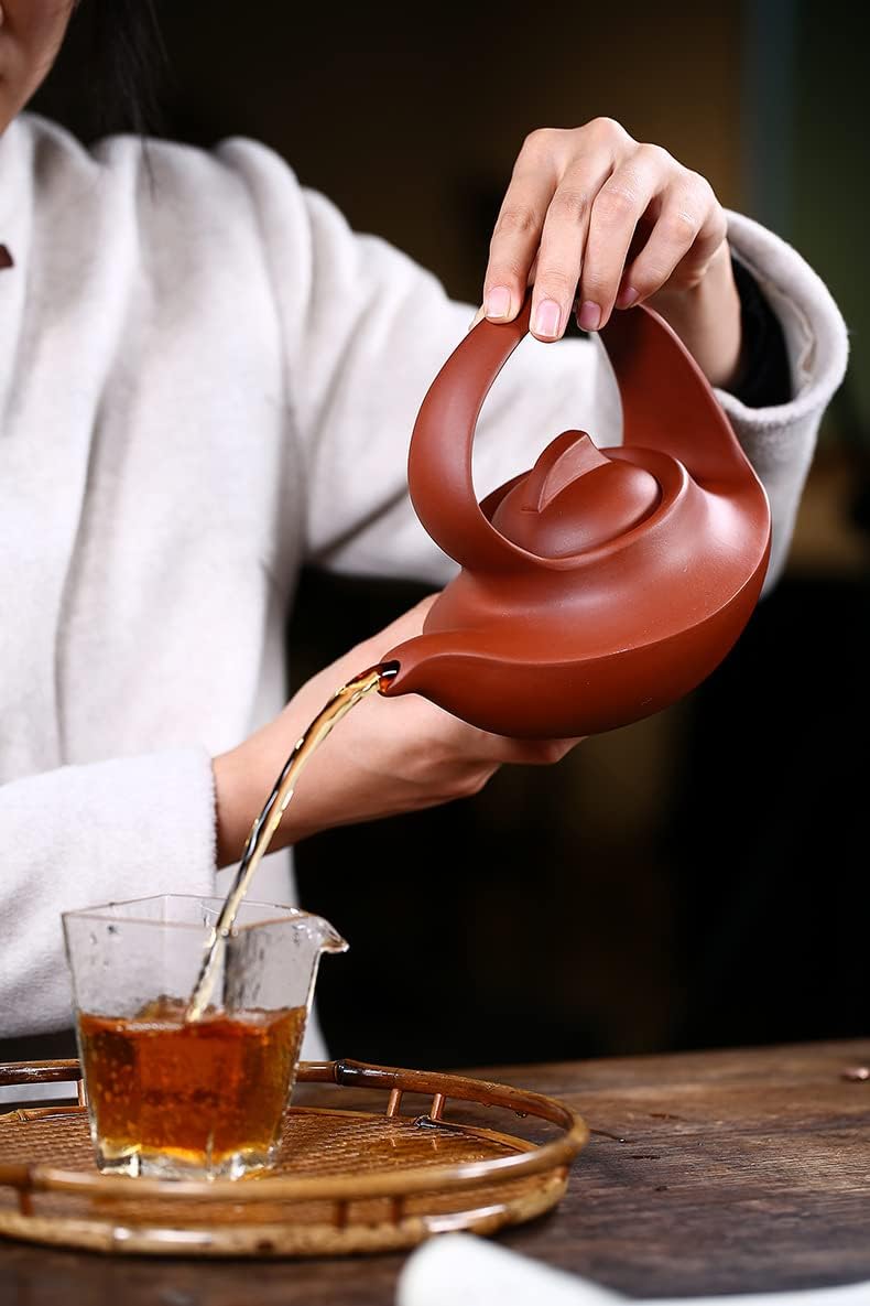 Purple Sand Teapot 16oz Chinese Yixing Clay Handmade Tea Pot Ceramics Zisha Red Mud Kungfu Tea Set