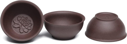 SILINE 3 Colors Zisha Gongfu Teacup,1.5 Oz Chinese Yixing Clay Kung Fu Tea Cup, Used with the Teapot