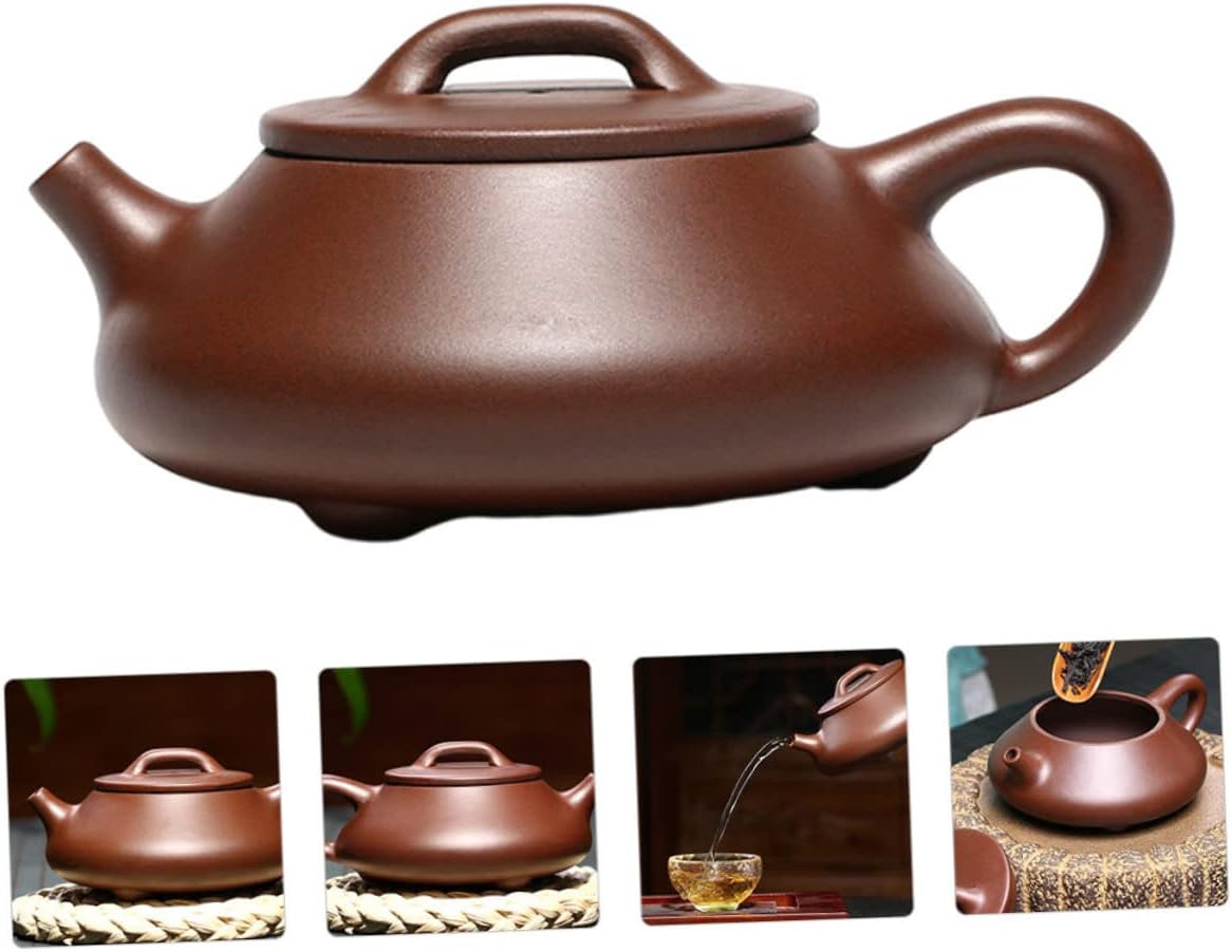 MAGICLULU 2 Pcs Purple Clay Teapot Stovetop Whistling Kettle Whistling Teapot Zisha Teapot Porcelain Teapot Small