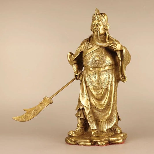 ZHONNA Guan Gong The God of Wealth Bronze Statue of Guan Yu The Chinese god of war attracts Wealth and feng Shui Gifts