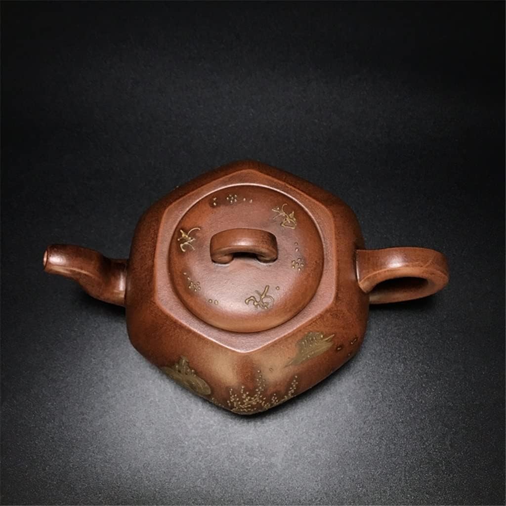 TAOBAO Chinese Yixing Teapot Handmade Zisha Blend Hexagonal Teapot 450ml