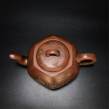 LDCHNH Chinese Yixing Teapot Handmade Zisha Blend Hexagonal Teapot 450ml