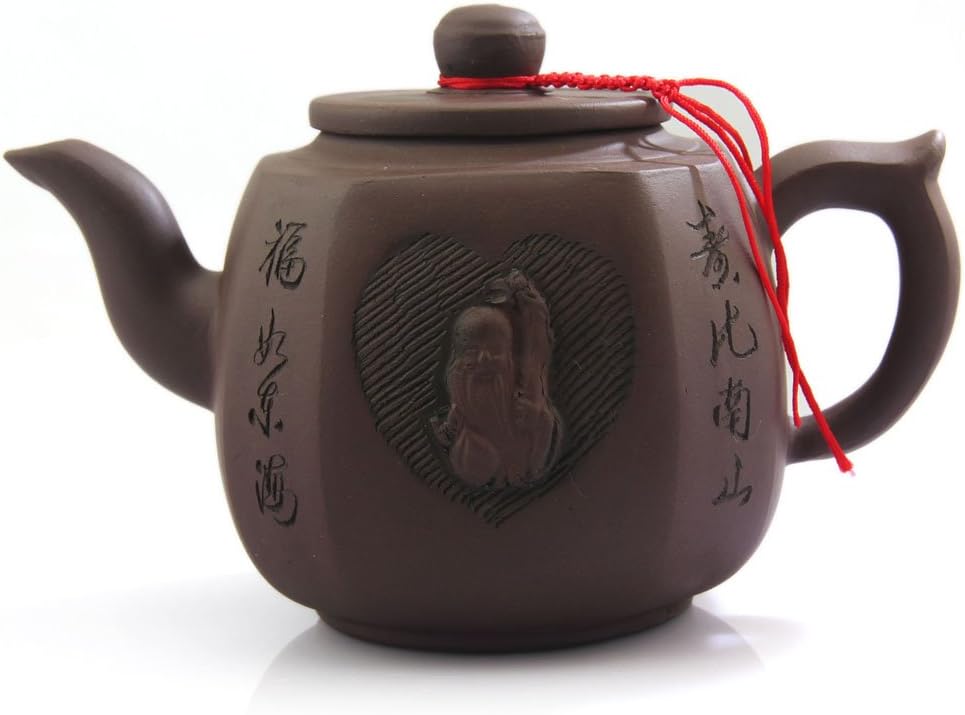 500ml Chinese Yixing god of longevity Handmade Purple clay Pottery Zisha Teapot