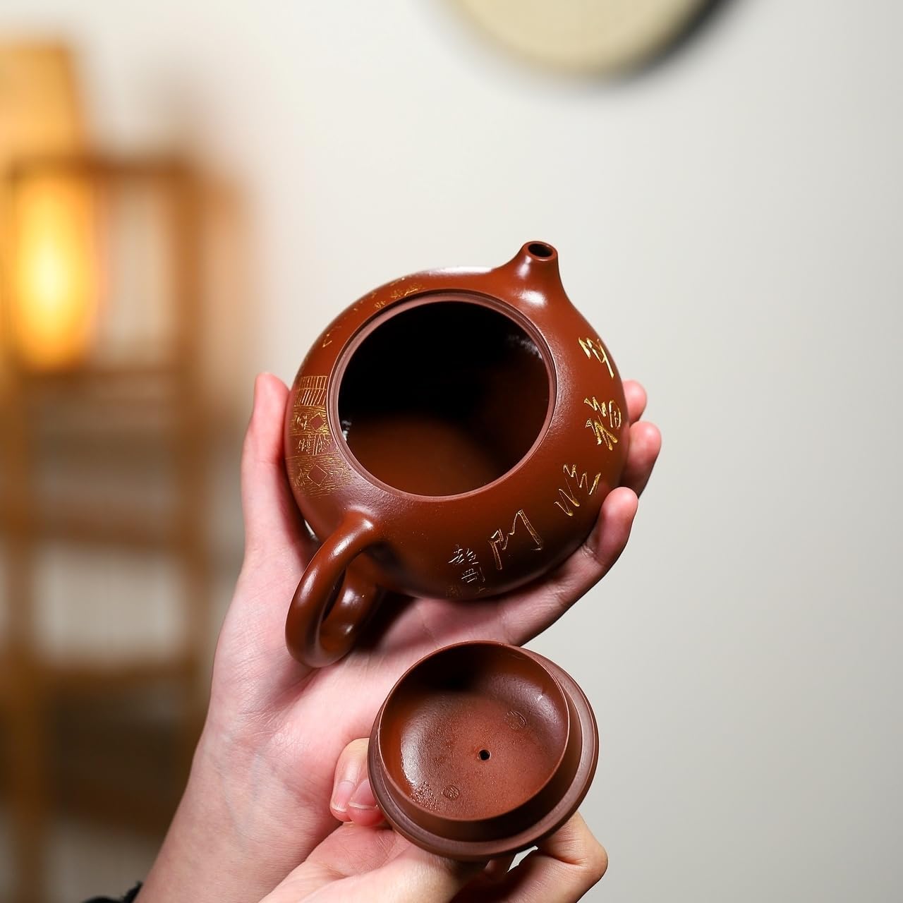 SILINE Yixing Clay Teapot 9 Oz/270ml,Chinese Officially Certified Master Handmade Zisha Tea Pot Collection (Bian XiShi,Zini Purple Clay)