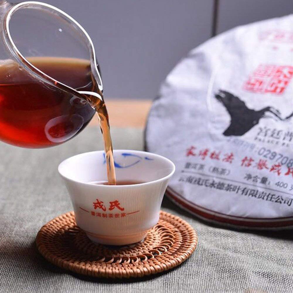 FullChea - 2016 Mengku Rongshi Palace Shu Puerh Tea - Menghai Pu Erh Tea Loose Leaf - Ripe Pu-erh Tea - Healthy Tea - 14.11oz / 400g