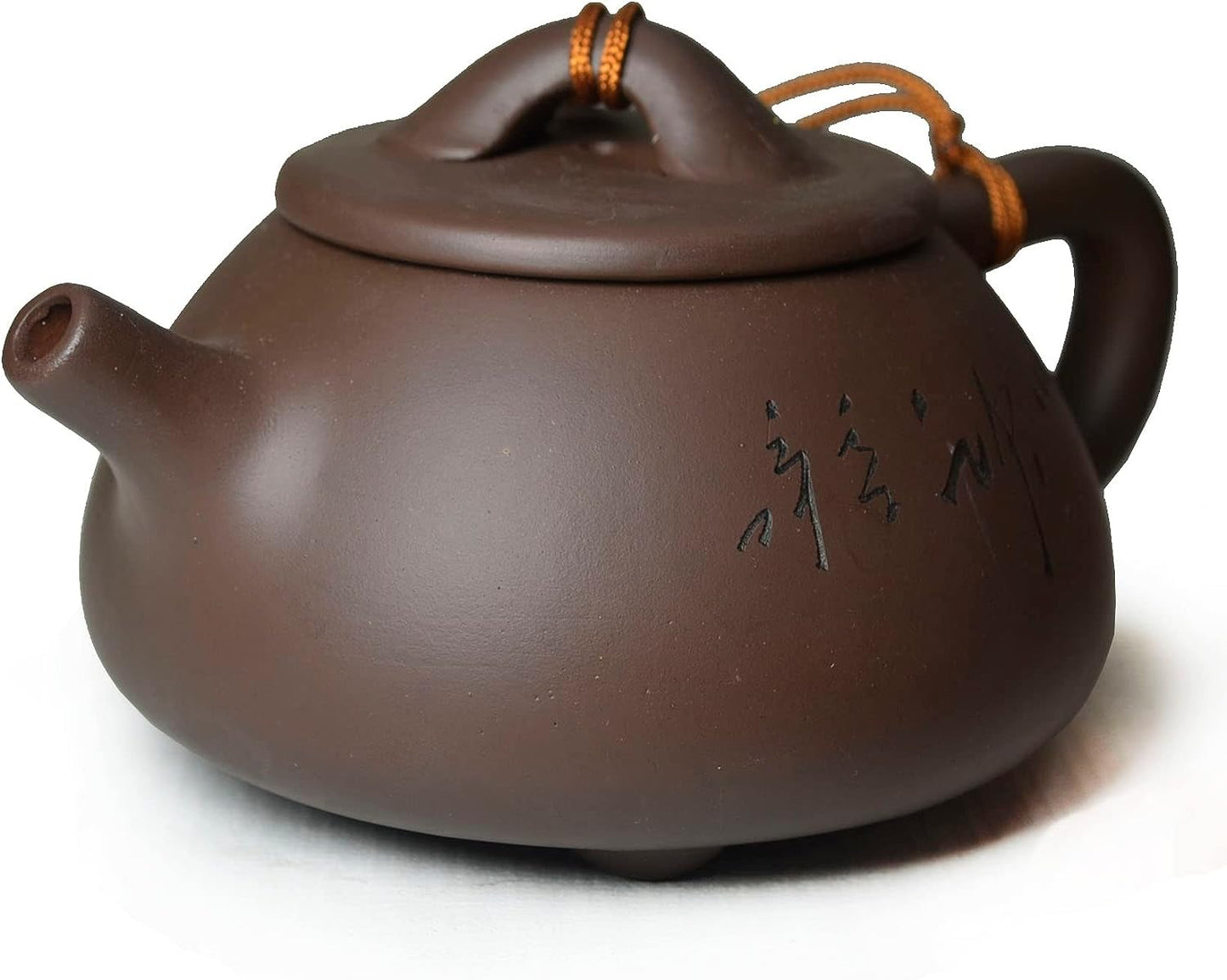 Teapot 210ml Chinese Gongfu ShiPiao Stone Style Zisha Zini Pots for Loose Tea Engraved Picture Text