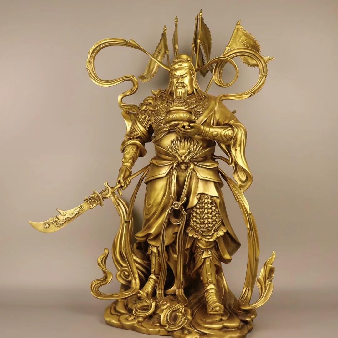 ZHONNA Guan Gong The God of Wealth Bronze Statue of Guan Yu The Chinese god of war attracts Wealth and feng Shui Gifts