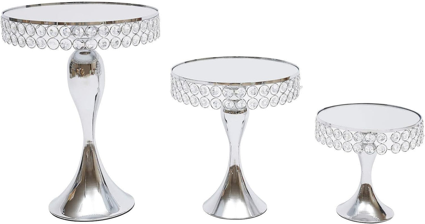 11Pcs Metal Cupcake Stand, Crystal Cake Stand Display Set Cake Large Cake Rack with Base Dessert Trays for Wedding Afternoon Tea Birthday Party