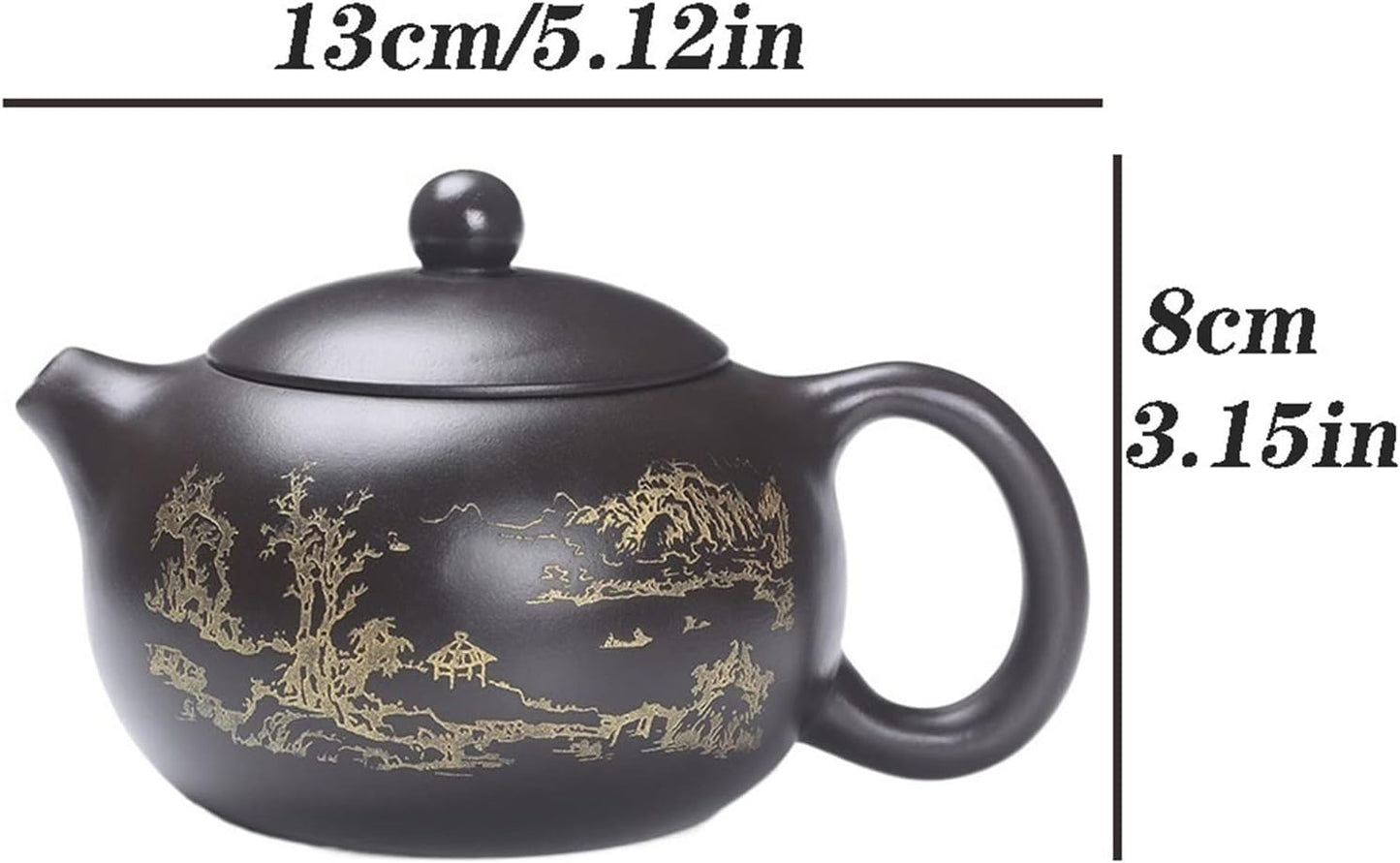 Tea Kettle Chinese Zisha Xishi Handmade Teapot Pu'er Tea Set Small Exquisite and Durable Tea Maker 250ML Loose Leaf Tea Maker