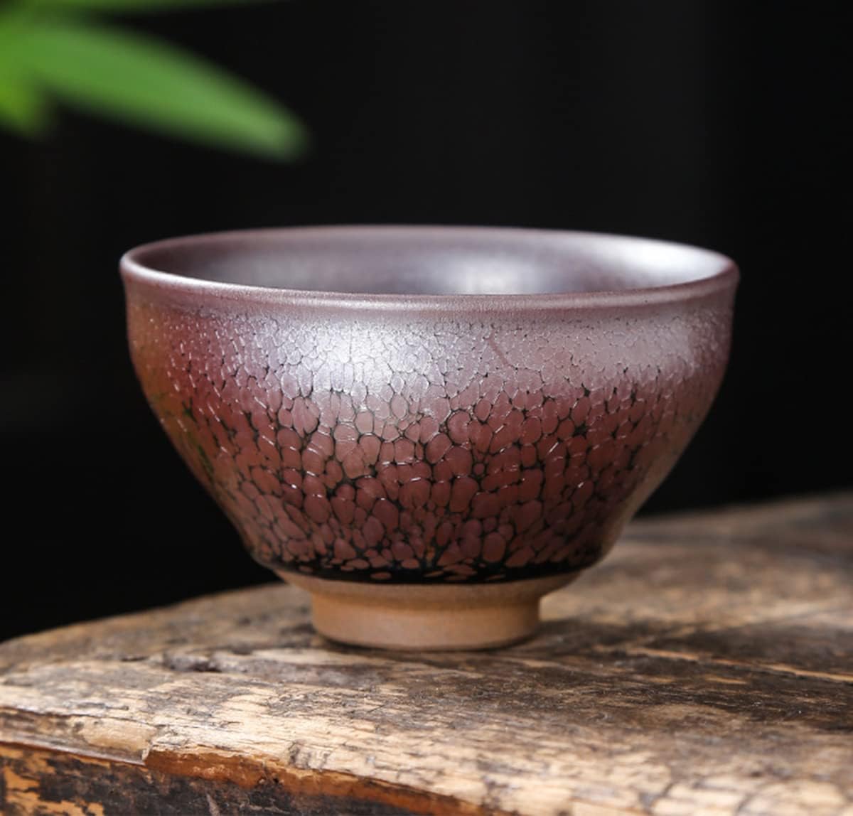 HAPPYDOG Handmade JianZhan Tenmoku Tea Coffee Cup Bowl Chinese Crafts Mug Designer Collection Ceremony Ancient Style (MIXED 2 COLORS)