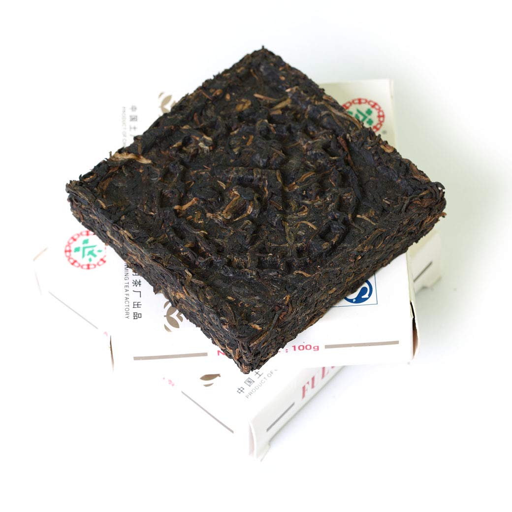 Puerh Tea Cake 2007 Year Raw Sheng 100g / 3.5oz CNNP Zhong Cha Fulushouxi - Yunnan Pu-erh Pu erh Puer Pu'er Chinese Tea Square Pu'er Tea Brick