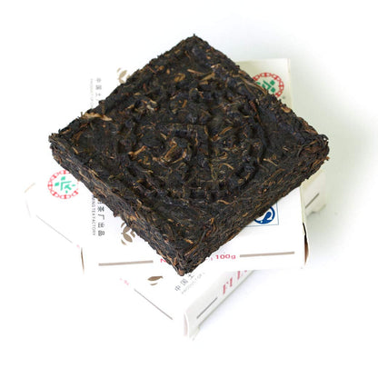 Puerh Tea Cake 2007 Year Raw Sheng 100g / 3.5oz CNNP Zhong Cha Fulushouxi - Yunnan Pu-erh Pu erh Puer Pu'er Chinese Tea Square Pu'er Tea Brick