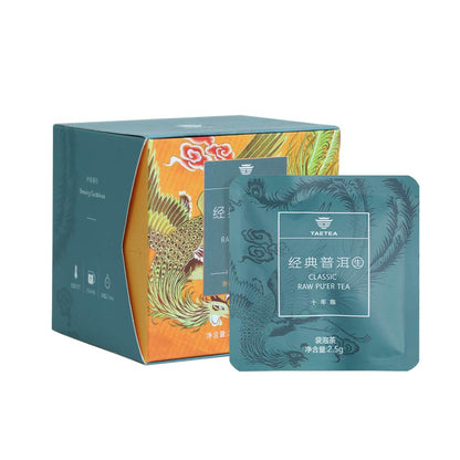 TAETEA Puerh Tea Bags, Pu-erh Assorted Tea Sachets Pack with Aged Fermented Puerh Tea Loose Leaf 12 Bags (Rose)