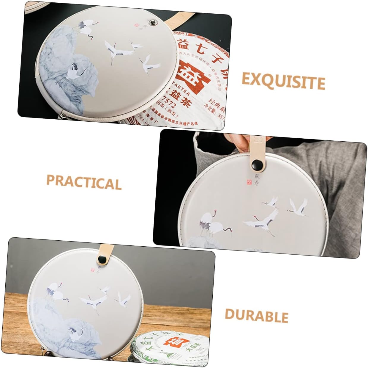 Cabilock Tea Cake Storage Bag Metal Tea Container Dispenser Container Tea Storage Bag Tea Container Bottle Loose Tea Storage Pouch Tea Storage Can Tea Storage Jar Eva Storage Box Household