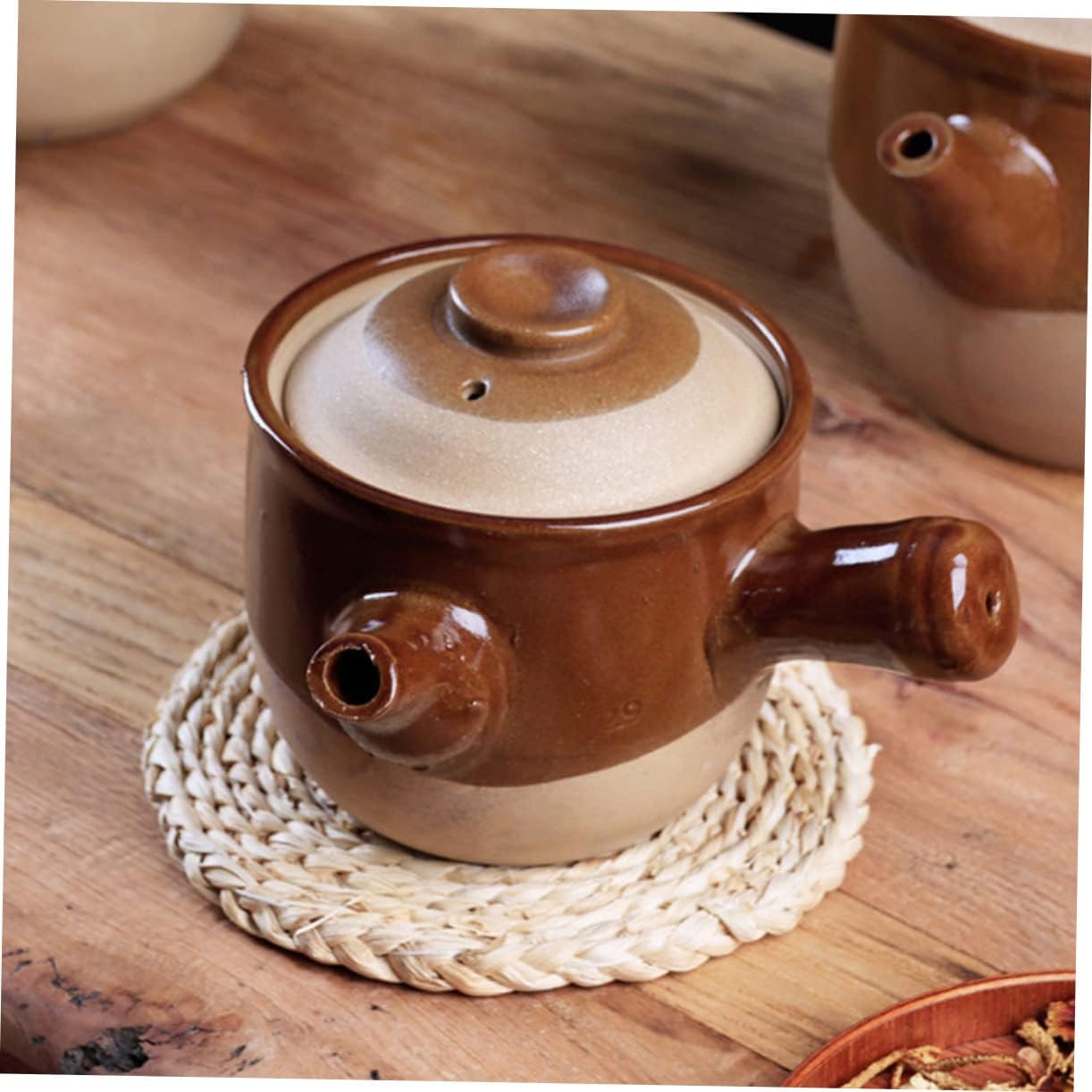 SWOOMEY Ceramic Soup Pot Chinese Medicine Cooker Japanese Donabe Stockpot Casserole Chinese Hot Pot Oven Pot Earthenware Pot Cookware Shabu Shabu Clay Chinese Medicine
