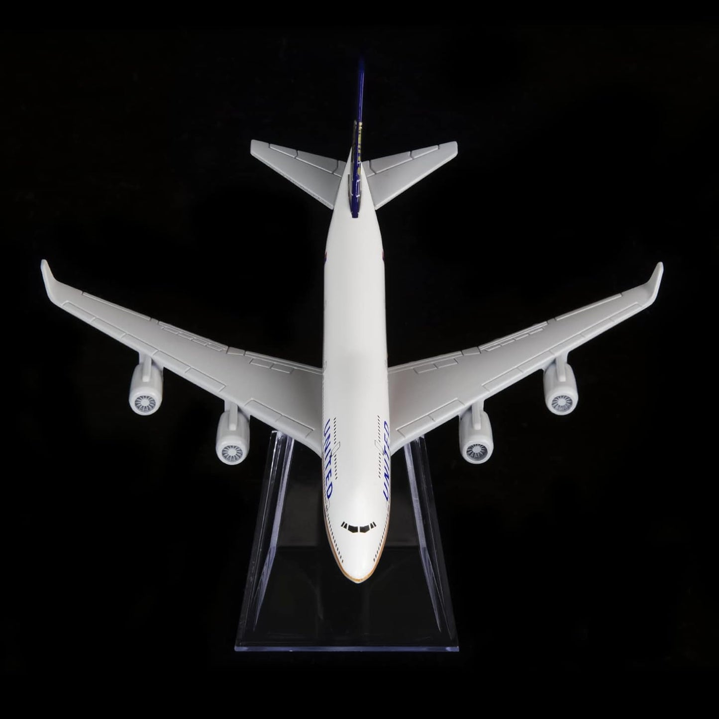 United Airlines B747 24-Hour Plane Model - Alloy Metal Aircraft - 1:400 Scale - Birthday &