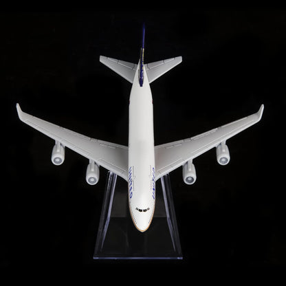 United Airlines B747 24-Hour Plane Model - Alloy Metal Aircraft - 1:400 Scale - Birthday &