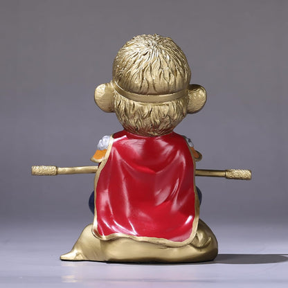 Brass Sun Wukong, Dou Sheng Buddha Decoration, Chinese Mythological Figures, Symbol of Bravery and Perseverance for Collectors, Budding Spiritualists, and Devout Buddhists (A)
