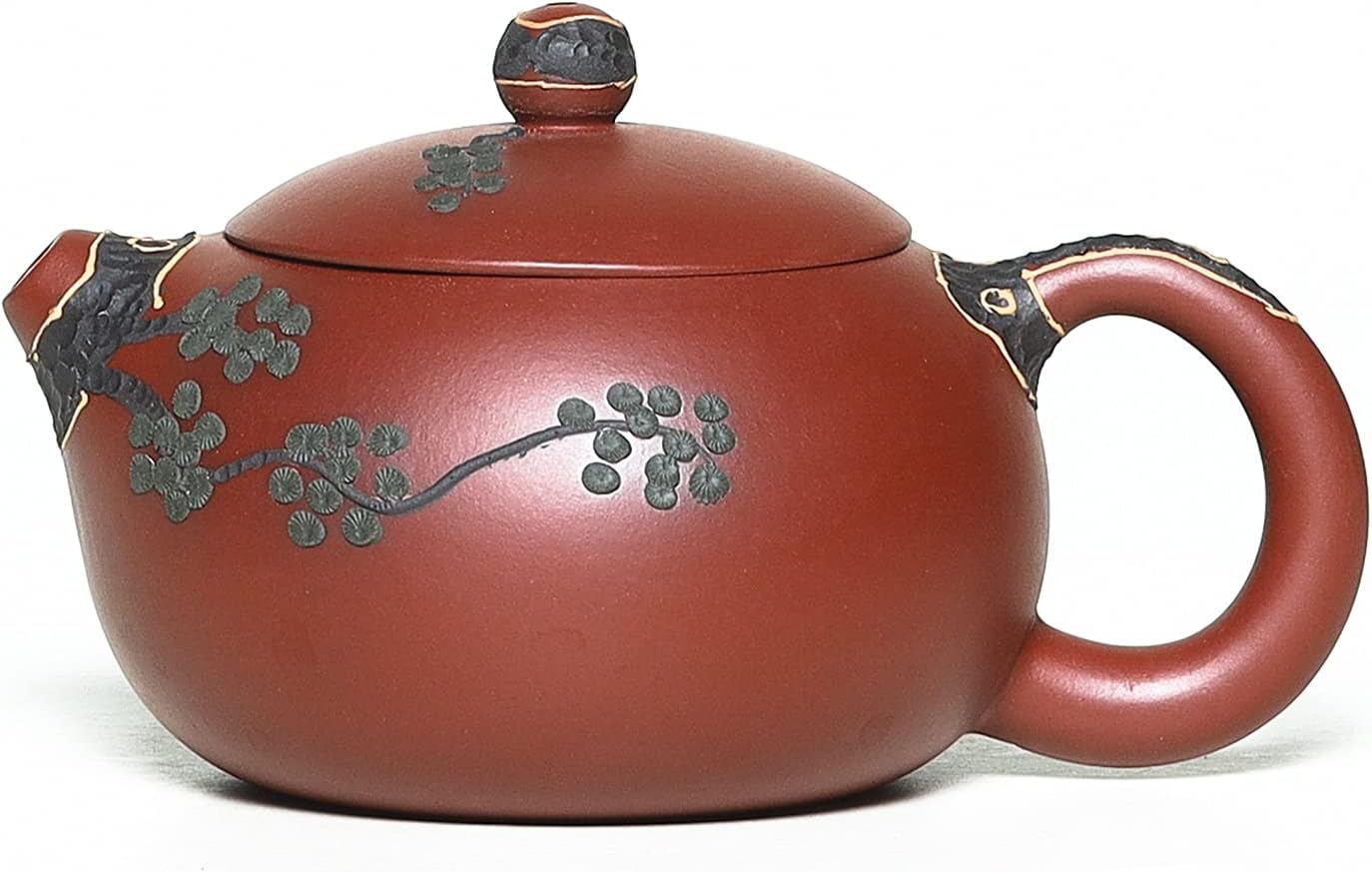 SILINE Zisha Tea Pot - Bawang Shipiao 6.2 Oz,Chinese Genuine Yixing Clay HandmadeTeapot with Filter,Infuser Kung Fu Loose Leaf Tea Maker Set